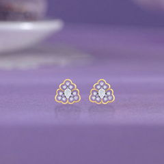 Gold & Diamond Women Stud Earring KRC40646E