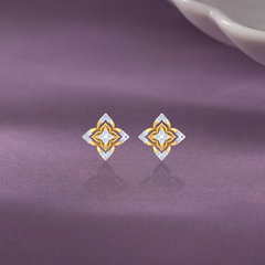 Yellow Gold Diamond Earring | under 40k