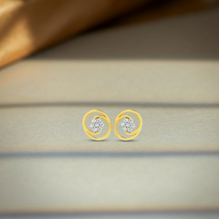 Yellow Gold Diamond Earring | under 40k