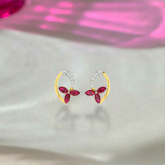 Yellow Gold Diamond Earring | under 40k
