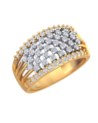 18K Gold & Diamond Cocktail Ring For Women KRB10424