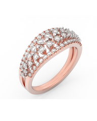 18K Gold & Diamond Ring For Women KRL10504