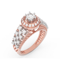 18K Gold & Diamond Ring For Women KSL10494