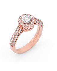 18K Gold & Diamond Ring For Women KRL10502