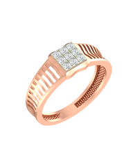 18K Gold & Diamond Band Ring For Men PRA60287
