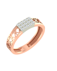 18K Gold & Diamond Ring For Men PRA60284