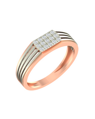 18K Gold & Diamond Band Ring For Men PRA60278