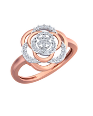 18K Gold & Diamond Engagement Ring For Women KRB10352