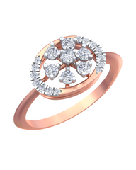 18K Gold & Diamond Engagement Ring For Women KRB10288