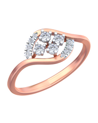 18K Gold & Diamond Ring For Women KRB10287
