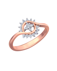 18K Gold & Diamond Ring For Women KRB10284