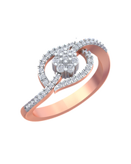 18K Gold & Diamond Ring For Women KRB10267