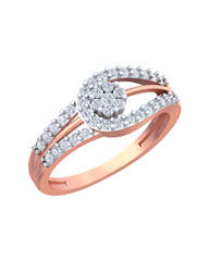 18K Gold & Diamond Engagement Ring For Women KRB10264