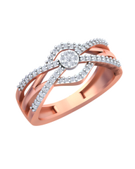 18K Gold & Diamond Engagement Ring For Women KRB10261