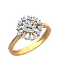 18K Gold & Diamond Ring For Women KRB10422