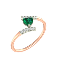 18K Gold & Diamond Gemstone Ring For Women KRA10627