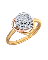 18K Gold & Diamond Cocktail Ring For Women KRB10077