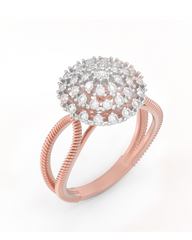 18K Gold & Diamond Ring For Women KRL10501