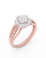 18K Gold & Diamond Engagement Ring For Women KRL10500