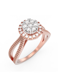 18K Gold & Diamond Engagement Ring For Women KRL10434