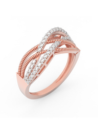 18K Gold & Diamond Ring For Women KRC10459