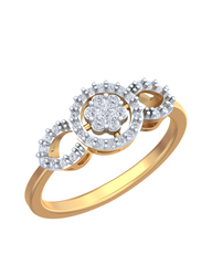 18K Gold & Diamond Engagement Ring For Women KRB10277