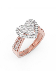 18K Gold & Diamond Ring For Women KRL10405