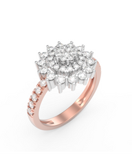 18K Gold & Diamond Engagement Ring For Women KRL10408