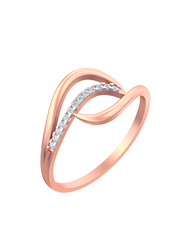 18K Gold & Diamond Ring For Women KSK174