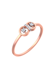 18K Gold & Diamond Ring For Women KSK173