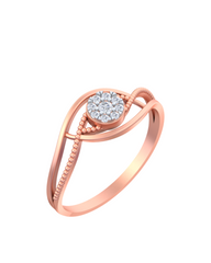 18K Gold & Diamond Ring For Women KSK172