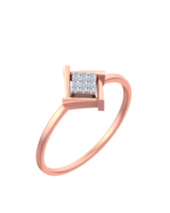 18K Gold & Diamond Dailywear Ring For Women KSK159
