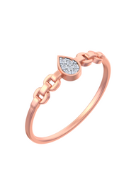 18K Gold & Diamond Dailywear Ring For Women KSK144