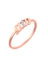 18K Gold & Diamond Dailywear Ring For Women KSK169