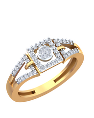 18K Gold & Diamond Engagement Ring For Women KRB10253