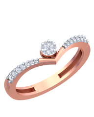 18K Gold & Diamond Ring For Women KRB10249