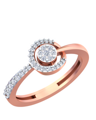 18K Gold & Diamond Ring For Women KRB10248