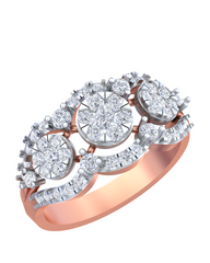 18K Gold & Diamond Engagement Ring For Women KRB10238