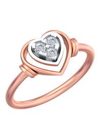 18K Gold & Diamond Ring For Women KRB10217