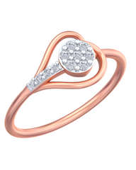 18K Gold & Diamond Engagement Ring For Women KRB10171