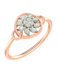 18K Gold & Diamond Engagement Ring For Women KRB10144-A