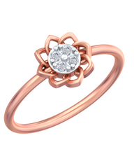 18K Gold & Diamond Dailywear Ring For Women KRB10092