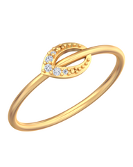 18K Gold & Diamond Dailywear Ring For Women KRB10474