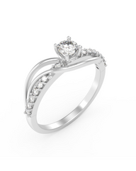 White Gold & Diamond Ring For Women KRC10316