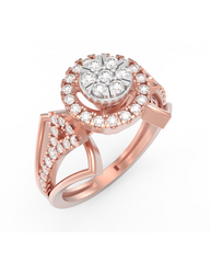 18K Gold & Diamond Engagement Ring For Women KRL10435