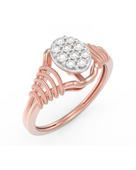 18K Gold & Diamond Engagement Ring For Women KRL10436