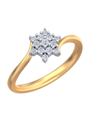 18K Gold & Diamond Ring For Women KRB10276