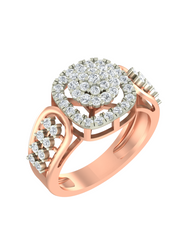 18K Gold & Diamond Ring For Women KRA10027