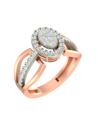 18K Gold & Diamond Ring For Women KRA10015