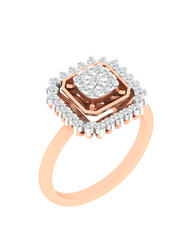 18K Gold & Diamond Ring For Women KRA10004